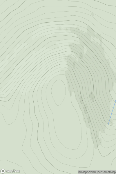 Thumbnail image for Meall Tionail [Glen Tromie to Glen Tilt] [NN891848] showing contour plot for surrounding peak